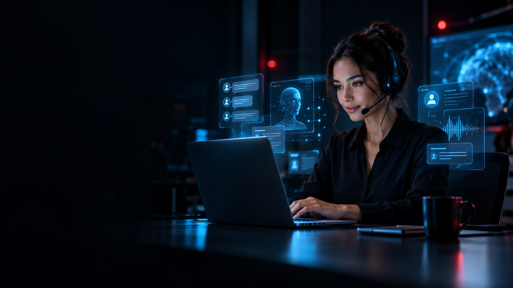 Agente atendiendo clientes con inteligencia artificial